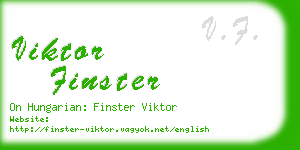 viktor finster business card